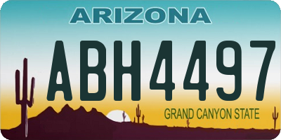 AZ license plate ABH4497