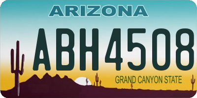 AZ license plate ABH4508