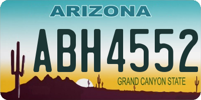 AZ license plate ABH4552