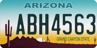 AZ license plate ABH4563