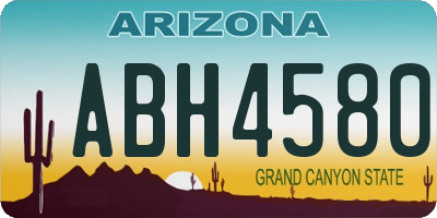 AZ license plate ABH4580