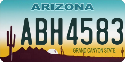 AZ license plate ABH4583