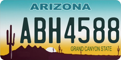 AZ license plate ABH4588