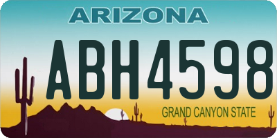 AZ license plate ABH4598