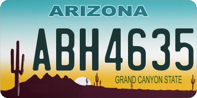 AZ license plate ABH4635