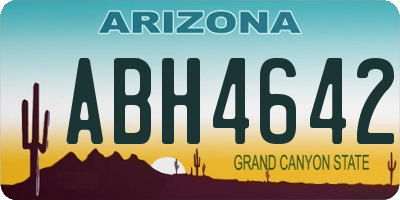 AZ license plate ABH4642
