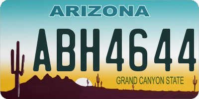AZ license plate ABH4644