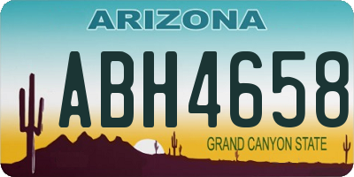 AZ license plate ABH4658