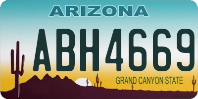 AZ license plate ABH4669