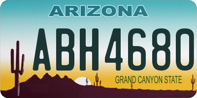 AZ license plate ABH4680