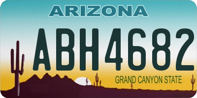 AZ license plate ABH4682