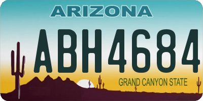 AZ license plate ABH4684