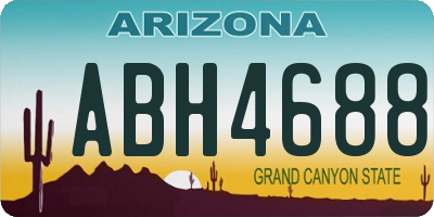 AZ license plate ABH4688