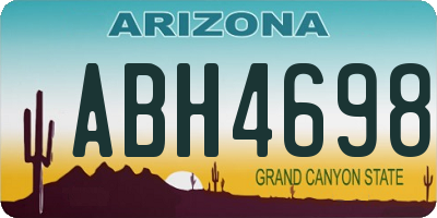 AZ license plate ABH4698