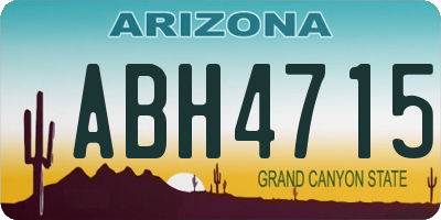 AZ license plate ABH4715