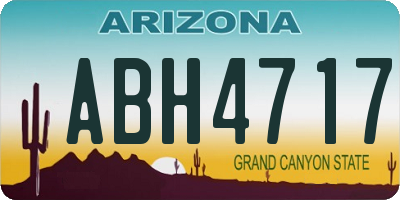 AZ license plate ABH4717