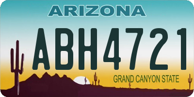 AZ license plate ABH4721