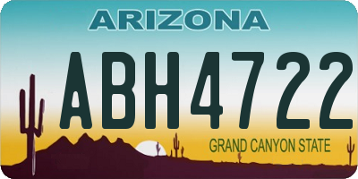 AZ license plate ABH4722
