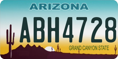 AZ license plate ABH4728