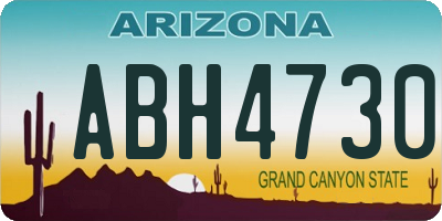 AZ license plate ABH4730