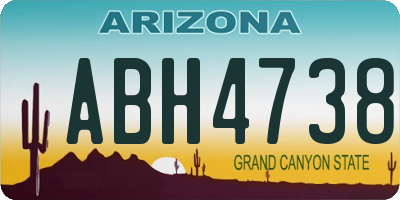 AZ license plate ABH4738