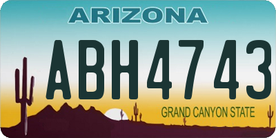 AZ license plate ABH4743