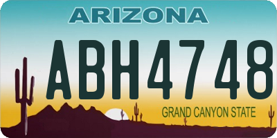 AZ license plate ABH4748