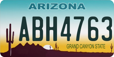AZ license plate ABH4763