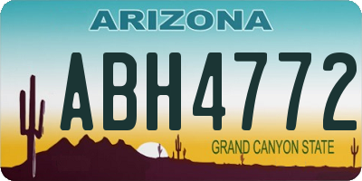 AZ license plate ABH4772