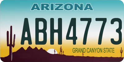 AZ license plate ABH4773