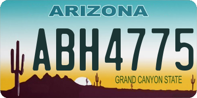 AZ license plate ABH4775