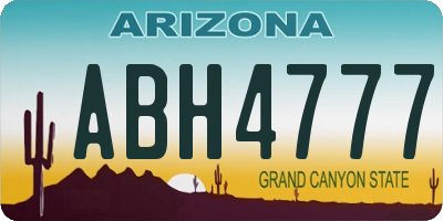 AZ license plate ABH4777