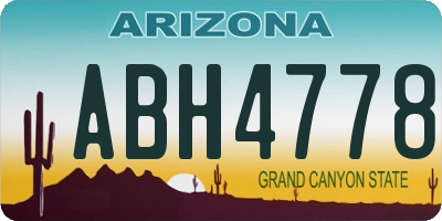AZ license plate ABH4778