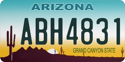 AZ license plate ABH4831