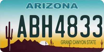 AZ license plate ABH4833