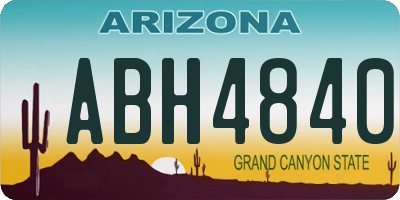 AZ license plate ABH4840