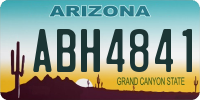 AZ license plate ABH4841