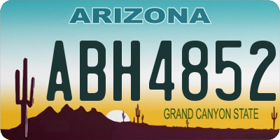 AZ license plate ABH4852