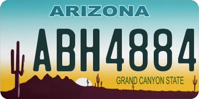 AZ license plate ABH4884