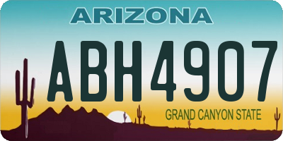 AZ license plate ABH4907