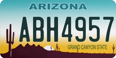 AZ license plate ABH4957
