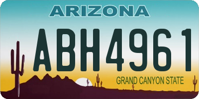 AZ license plate ABH4961