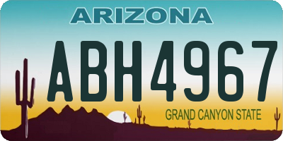 AZ license plate ABH4967
