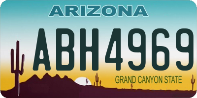AZ license plate ABH4969