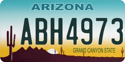 AZ license plate ABH4973