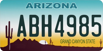 AZ license plate ABH4985