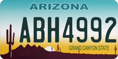 AZ license plate ABH4992
