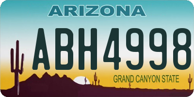 AZ license plate ABH4998