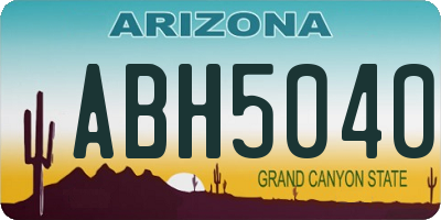 AZ license plate ABH5040