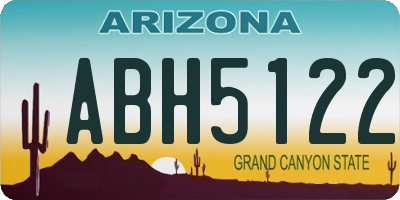 AZ license plate ABH5122